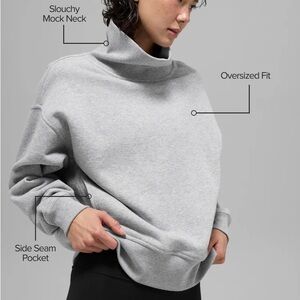 Cozy Gray Funnel Neck Sweater